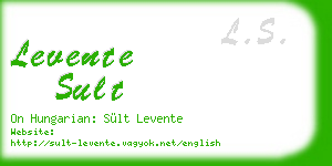 levente sult business card